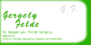 gergely felde business card